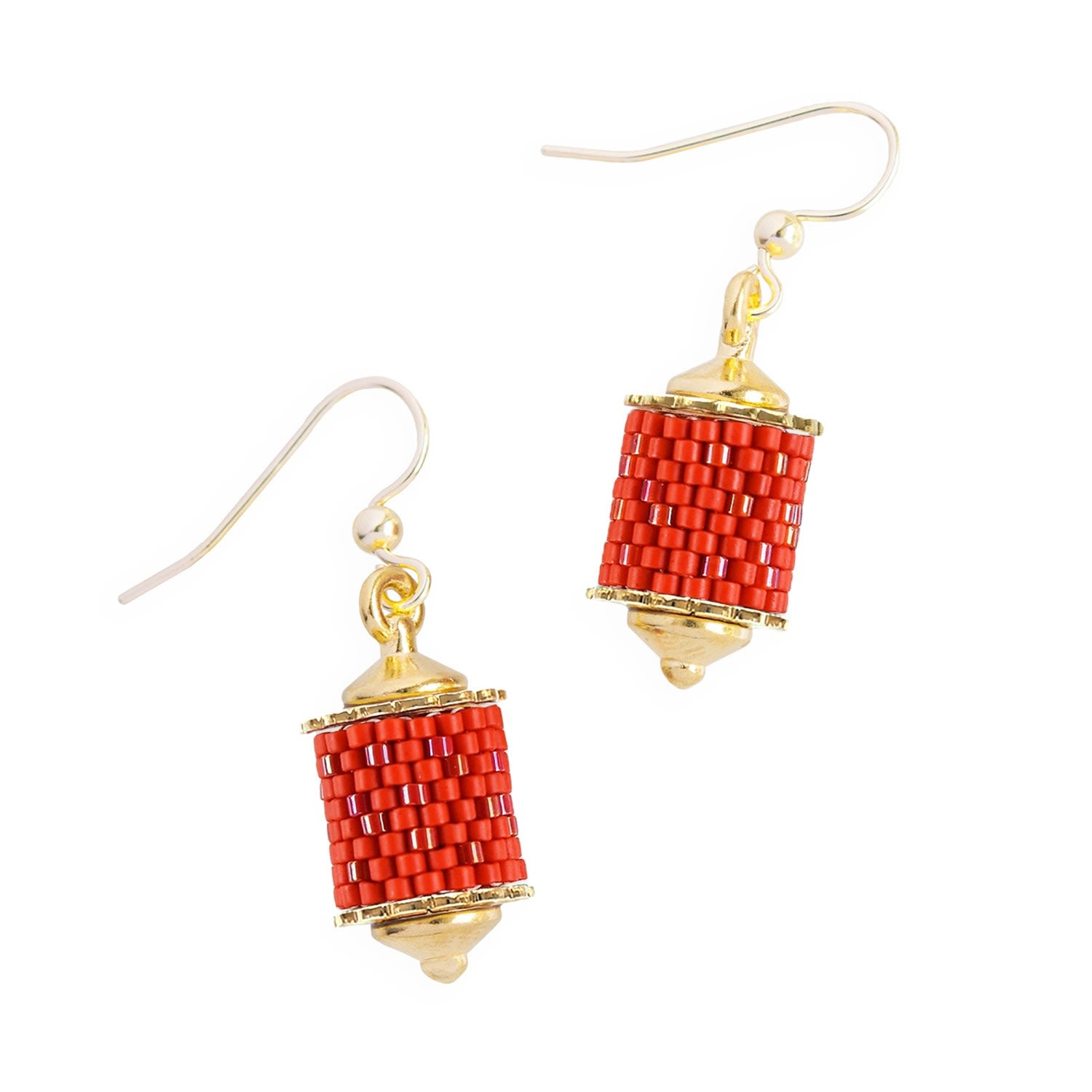Everyday Drop Earrings - Coral