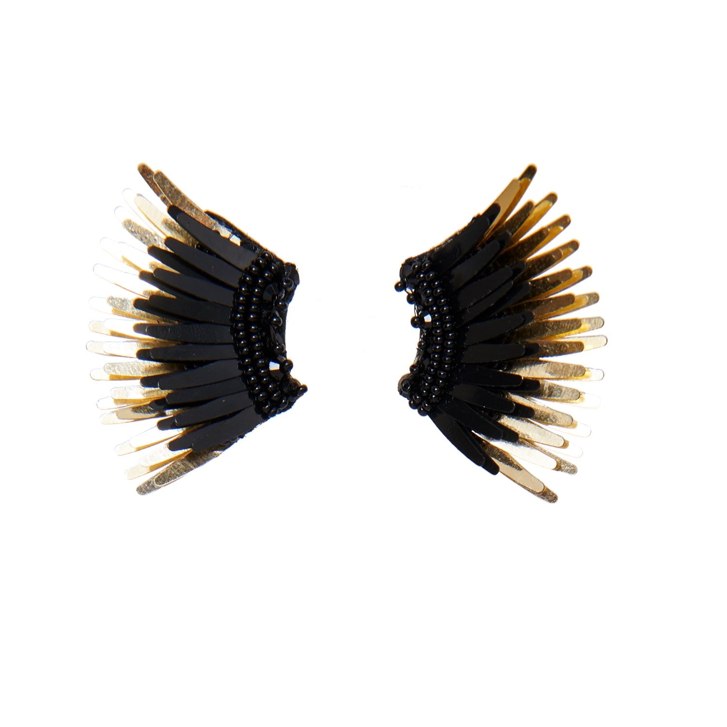 Mini Madeline Earrings Black Gold