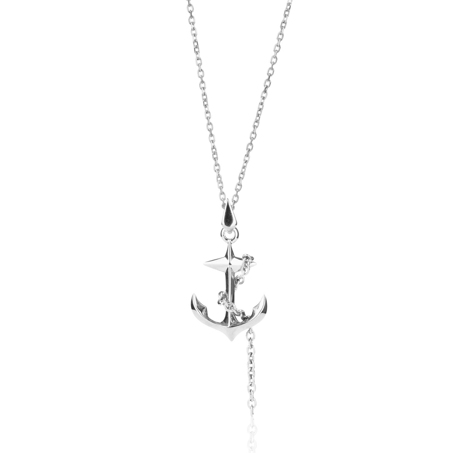 Black Sea Silver Anchor Pendant