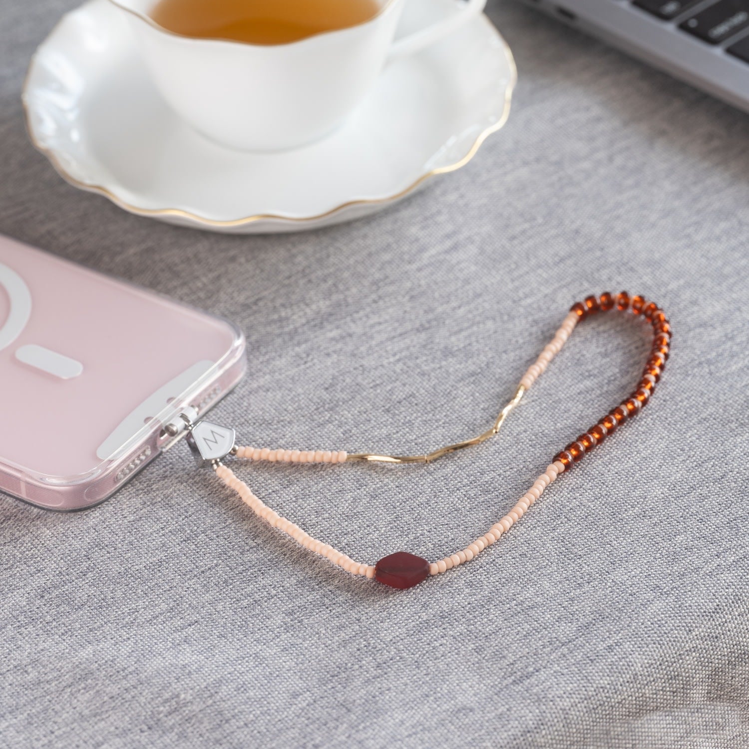 M Beads Phone Bracelet - Chai