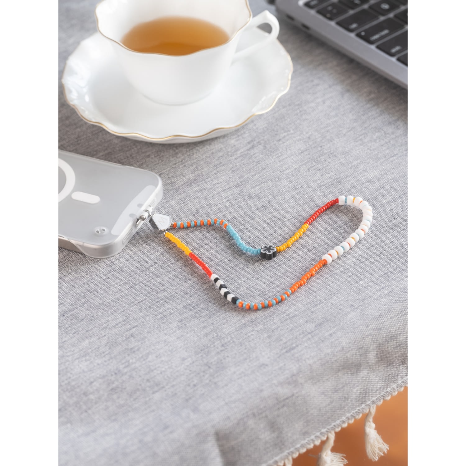 M Beads Phone Bracelet - Hibiscus