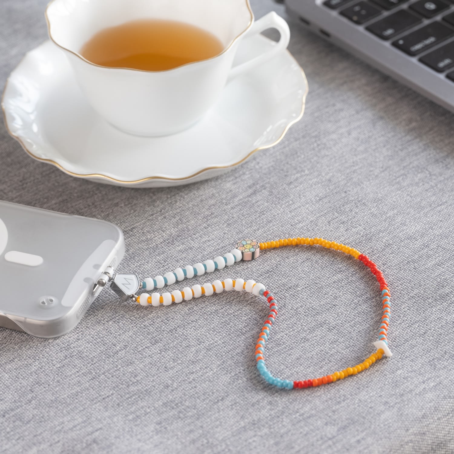 M Beads Phone Bracelet - Jasmine