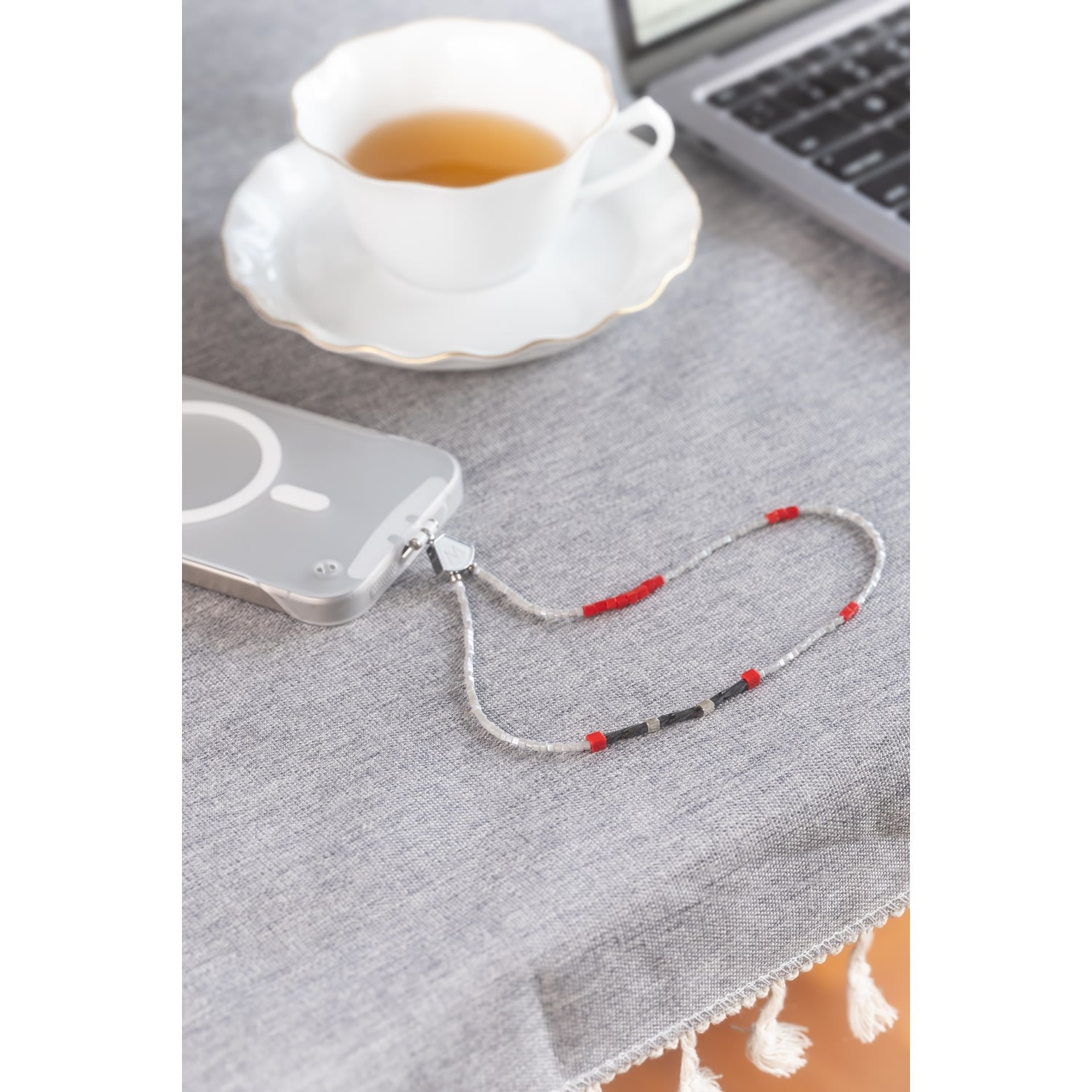 M Beads Phone Bracelet - Redbush