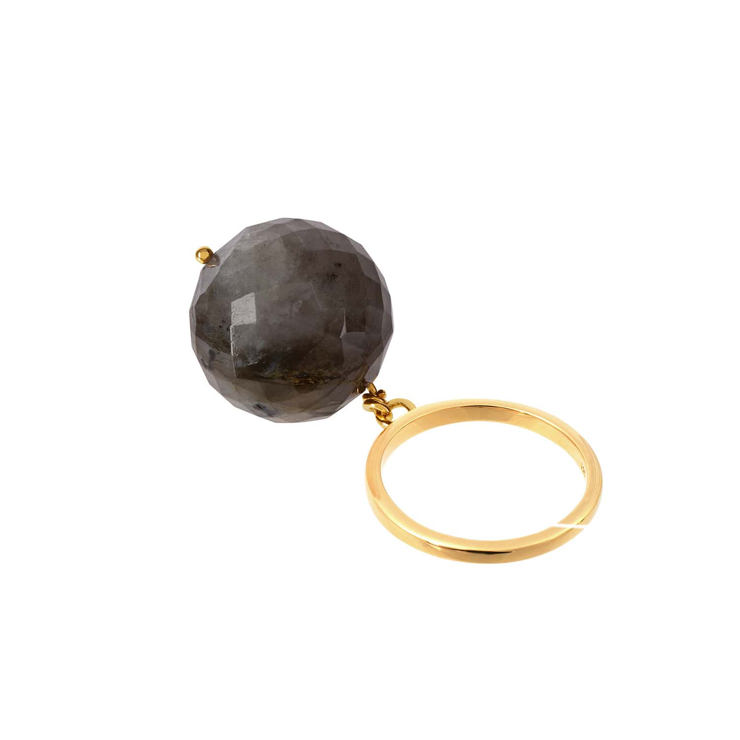 Bubble Labradorite Gold Ring - Gold, Green