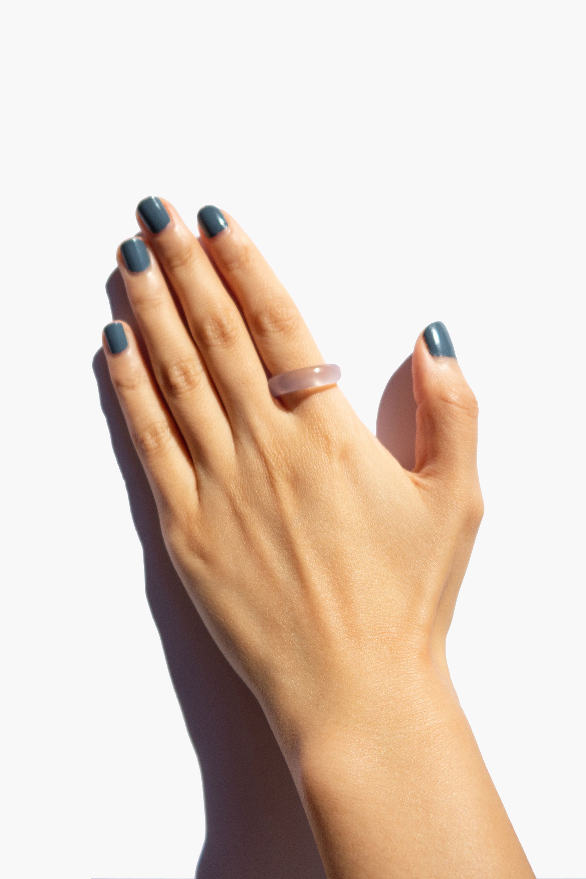 Mist Jade Stone Ring - Purple