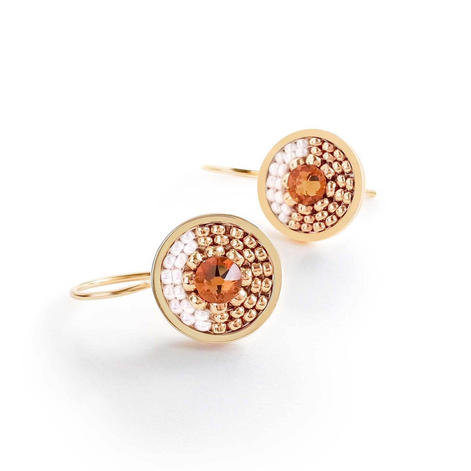 Infinity Drop Earrings - Pearl