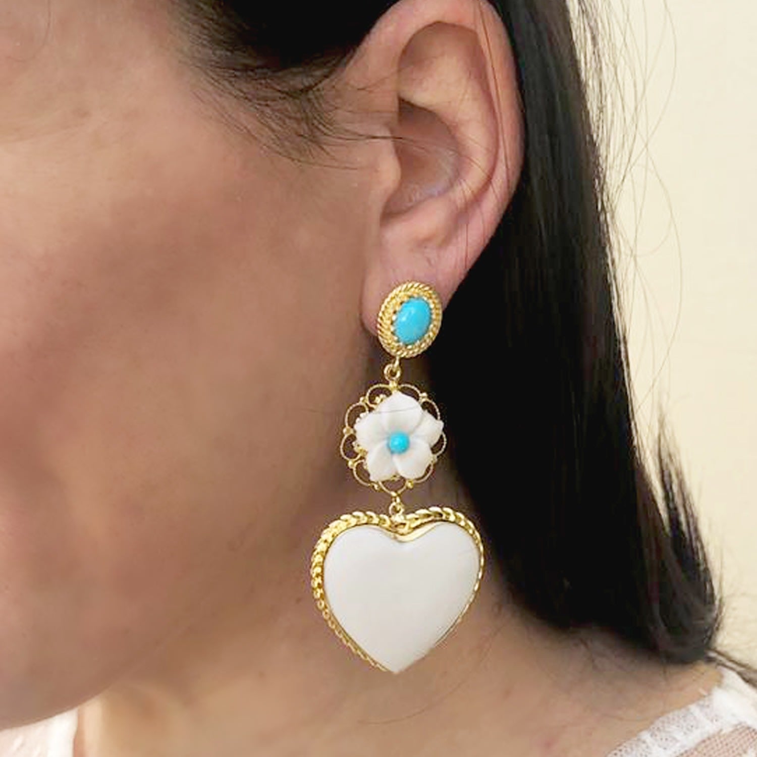 Mamma Mia Turquoise Statement Earrings