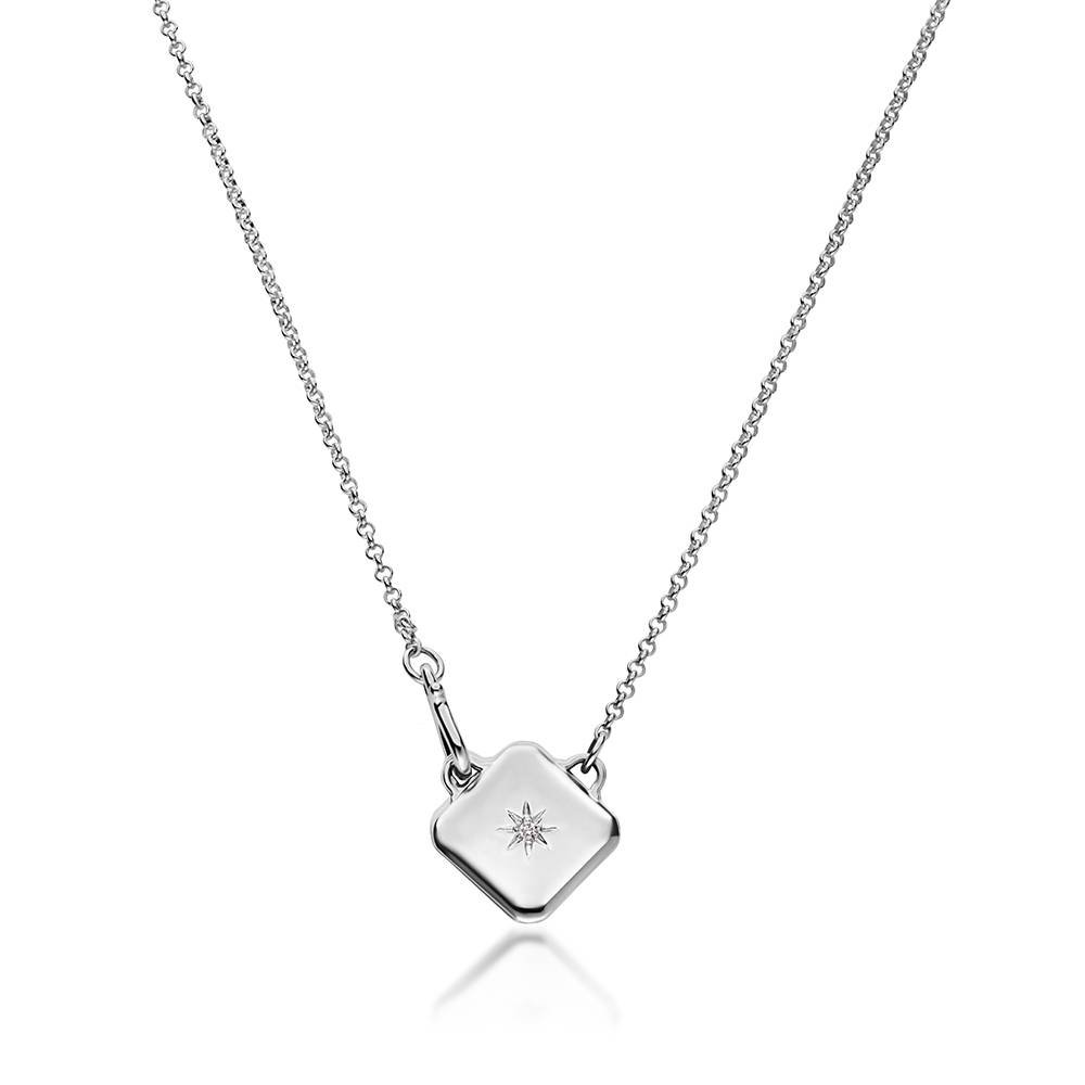 Made to Treasure Initials Locket Necklace  in Silver