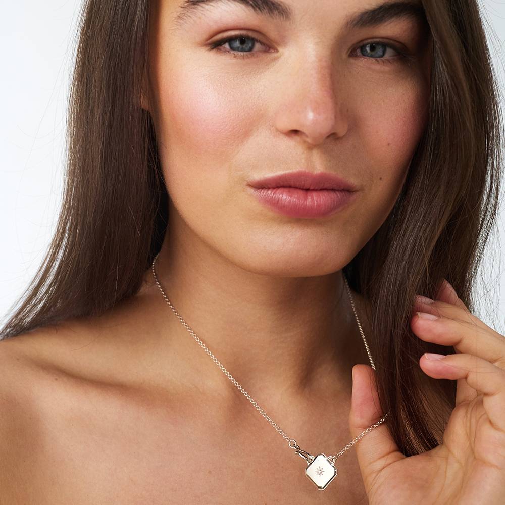 Made to Treasure Initials Locket Necklace  in Silver