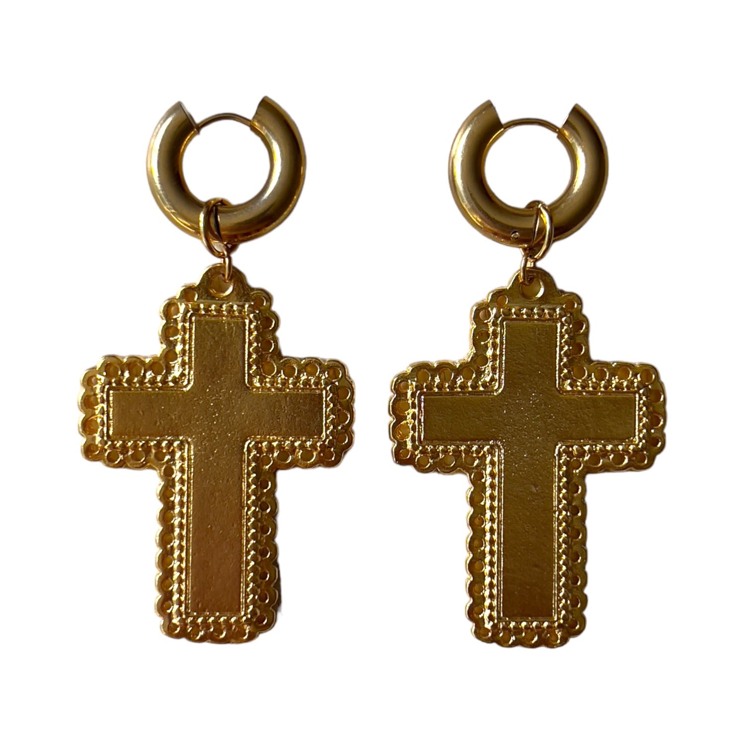 Madonna Cross Earrings