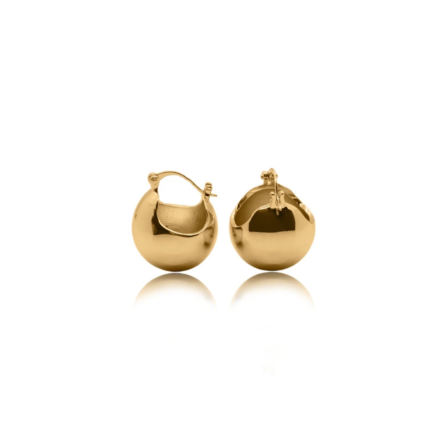 Maeve Dome Drop Earrings - Gold