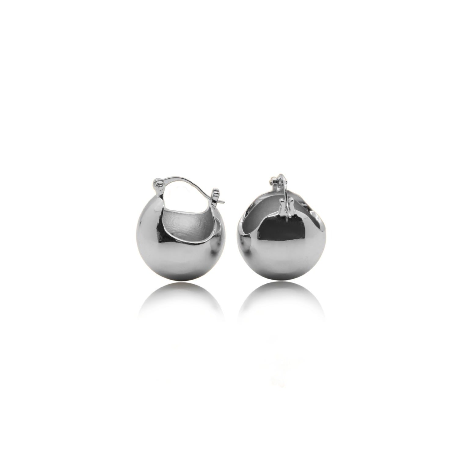 Maeve Dome Earrings -Silver