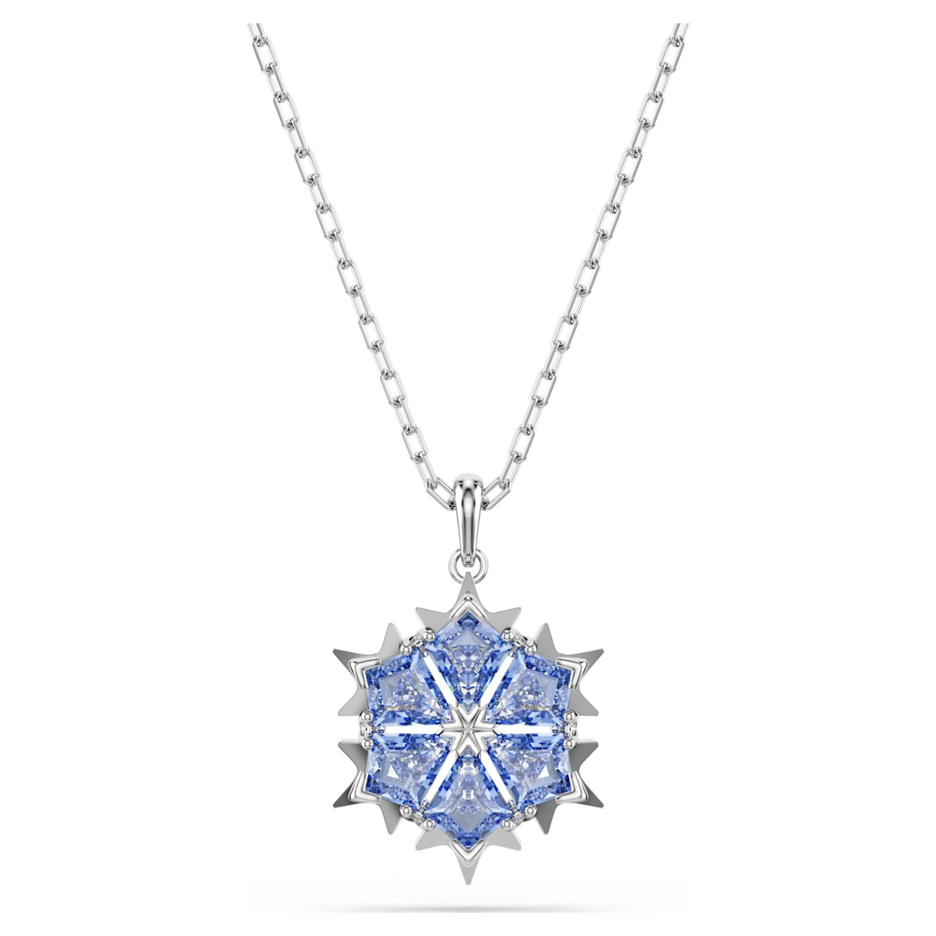 MAGIC PENDANT SNOWFLAKE BLUE RHODIUM PLATED
