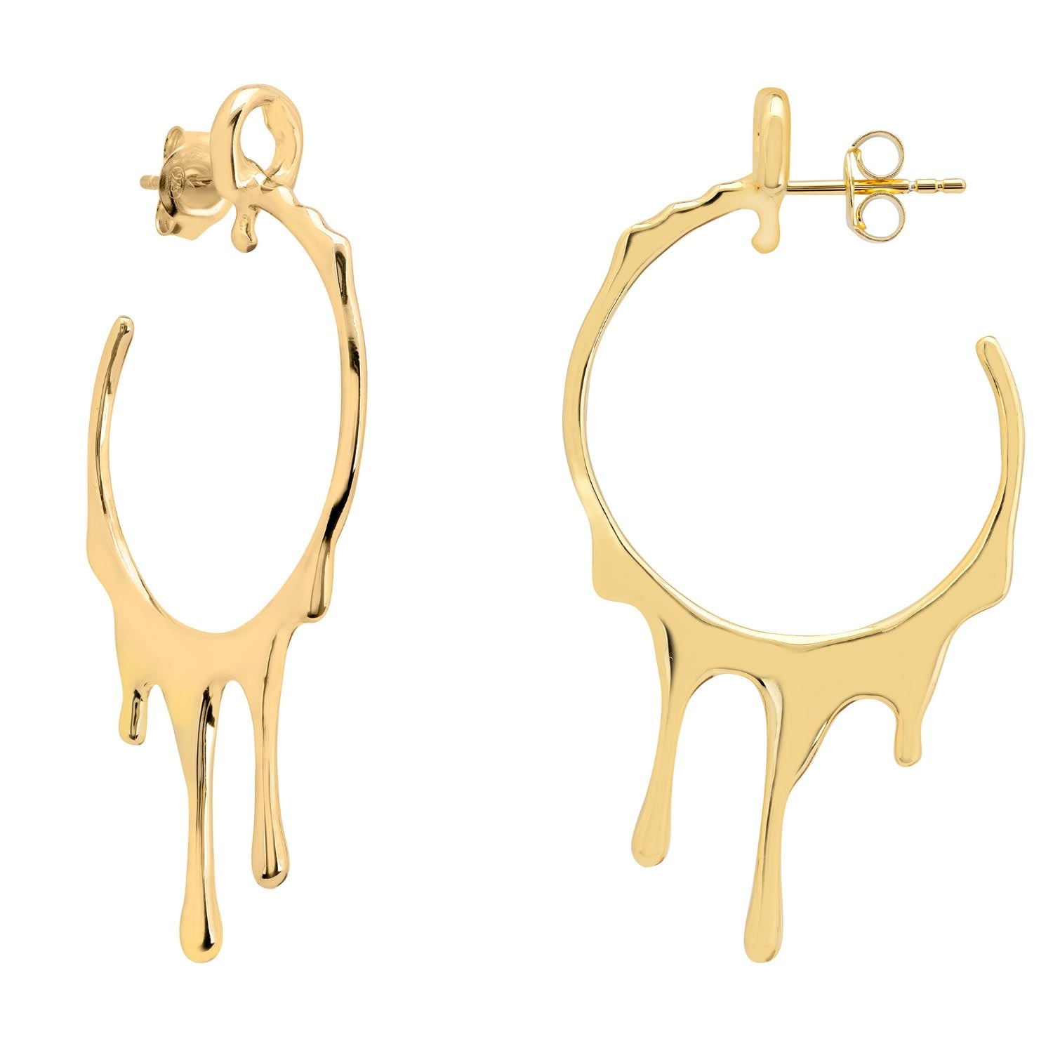 Magma Hoop Gold Earrings