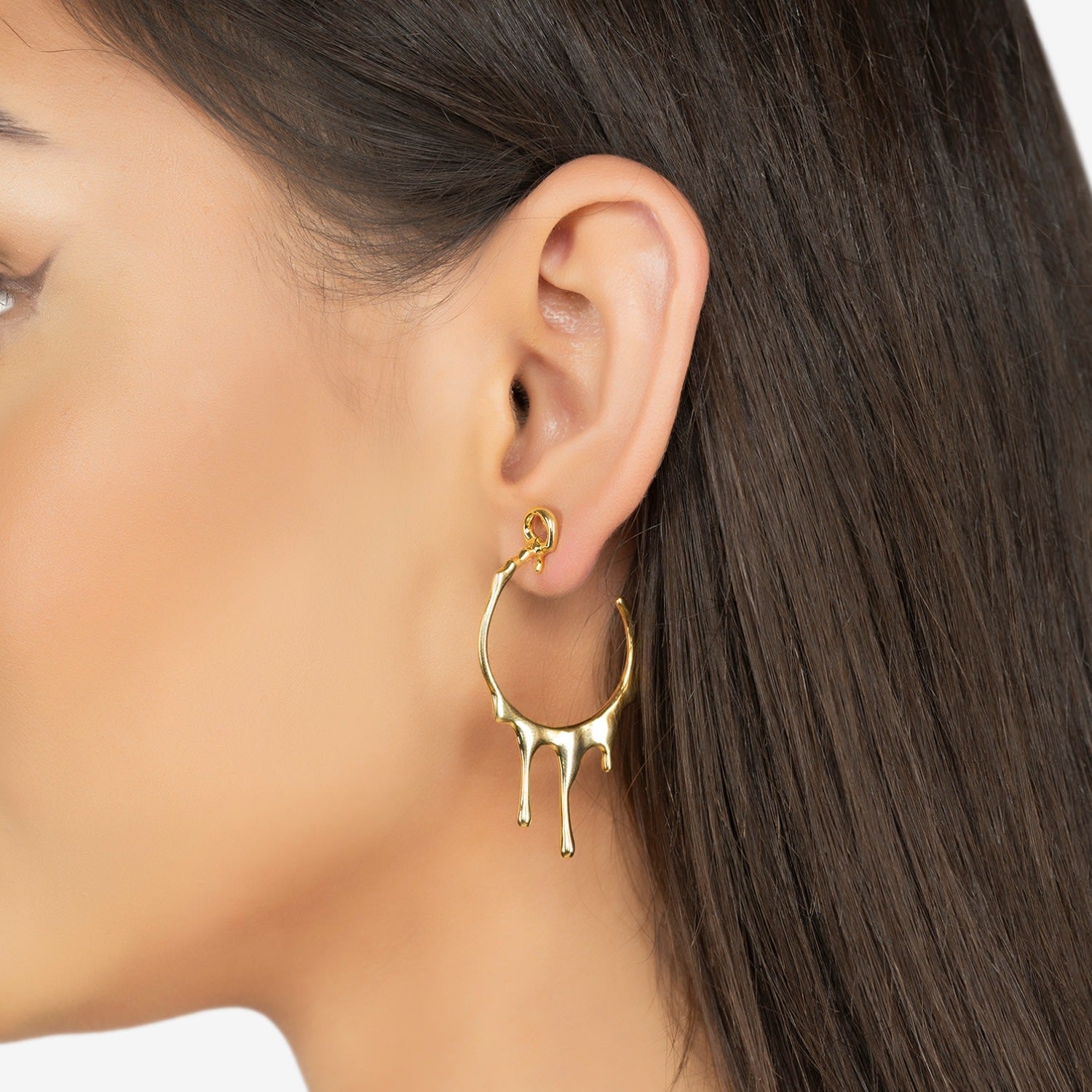 Magma Hoop Gold Earrings