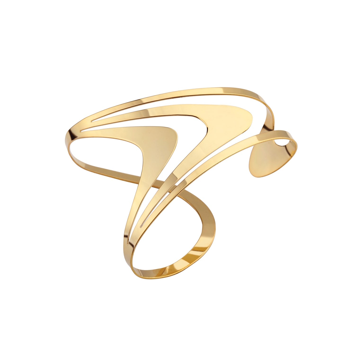Magma Palm Cuff – High Polish – Gold-Plated – Left
