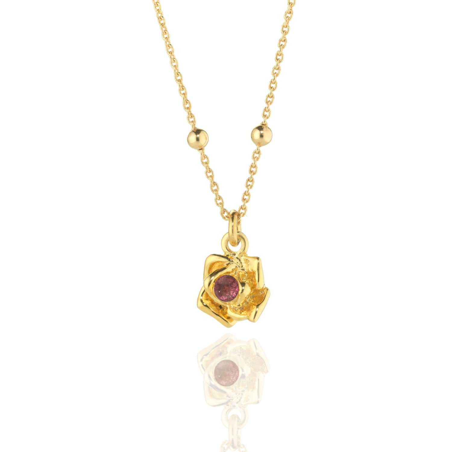 Magnifica Necklace Gold-Plated With Natural Ruby