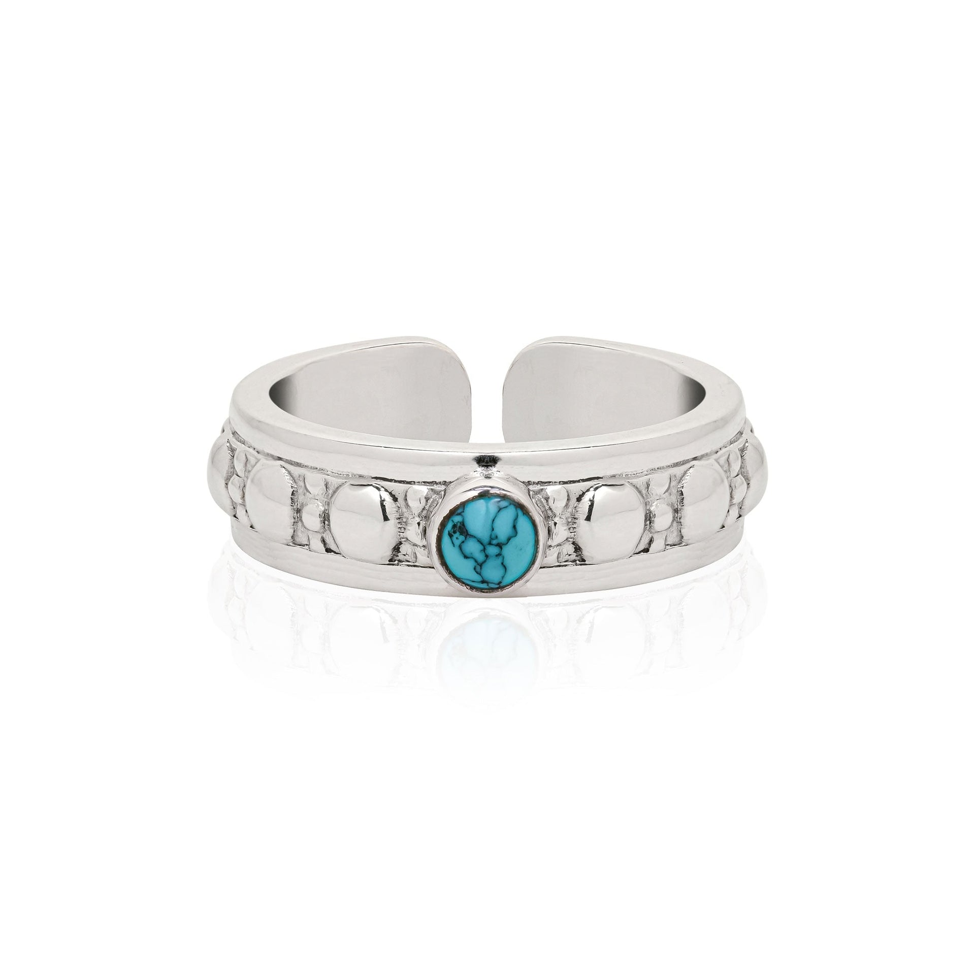 Maharani Silver Midi Ring / Toe Ring - Turquoise