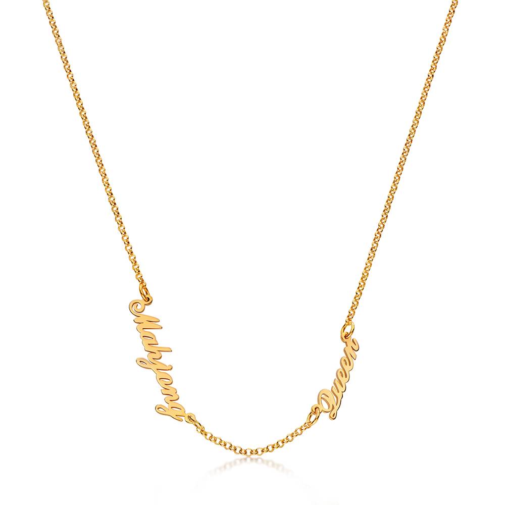 Mahjong Queen Name Necklace in Gold Plating
