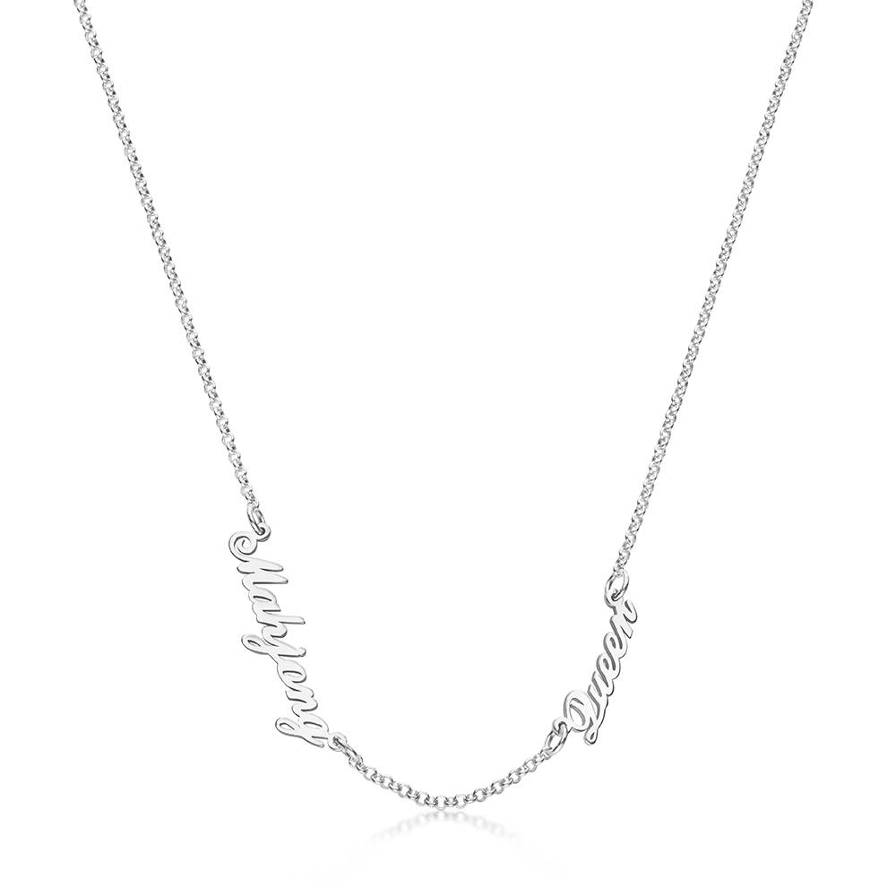 Mahjong Queen Name Necklace in Silver