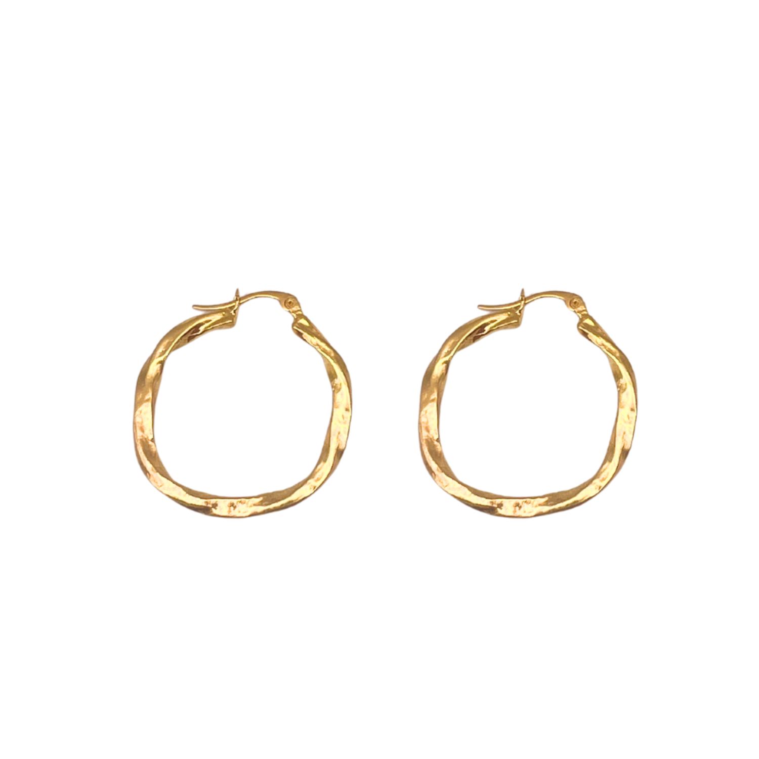 Majestic Hoops - Hoop Earrings 24K Gold Plated