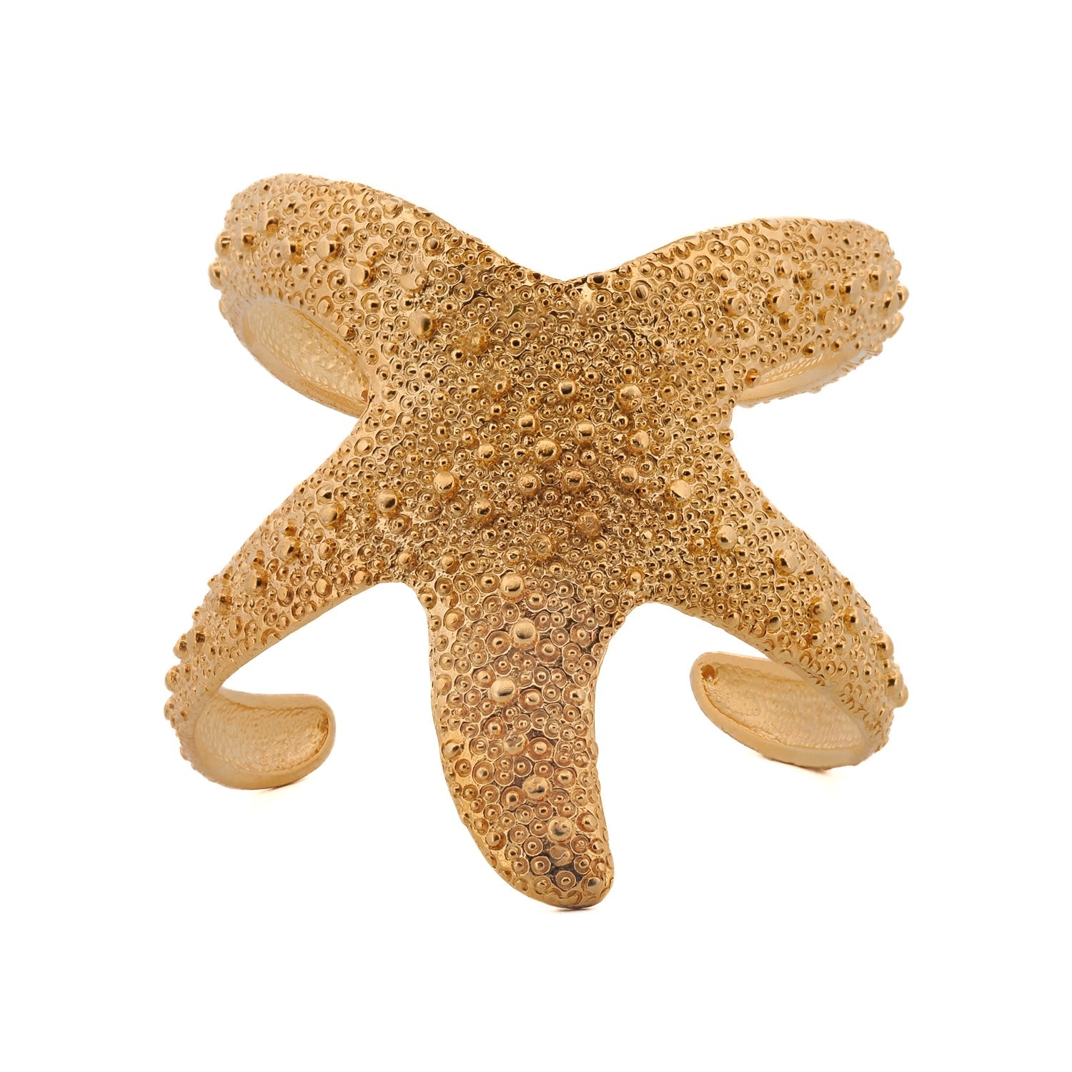 Majestic Starfish Gold Chunky Cuff Bracelet - Gold