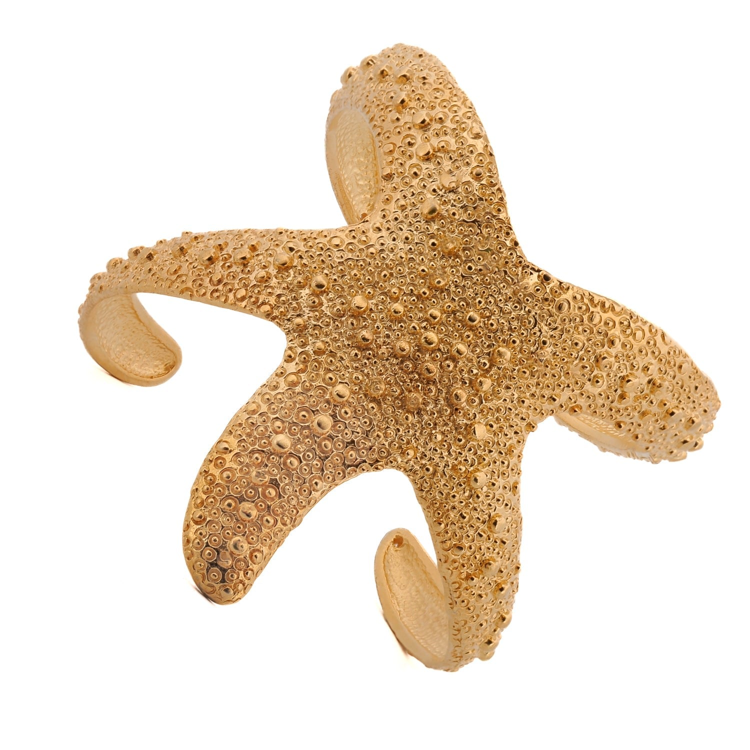 Majestic Starfish Gold Chunky Cuff Bracelet - Gold