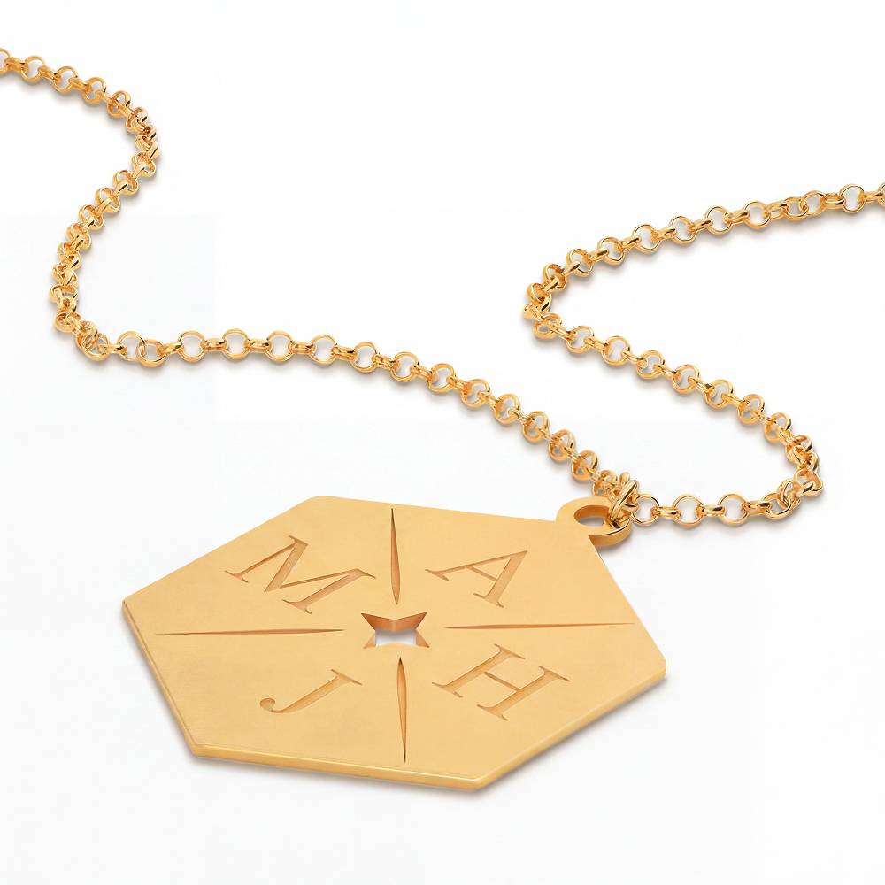 MAJH Initial Necklace in Gold Vermeil