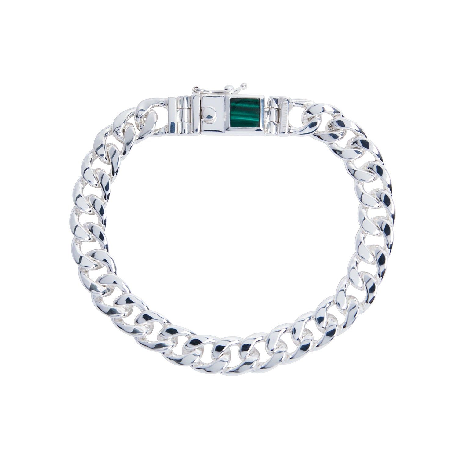 Malachite Bon Bon Curb Chain Bracelet