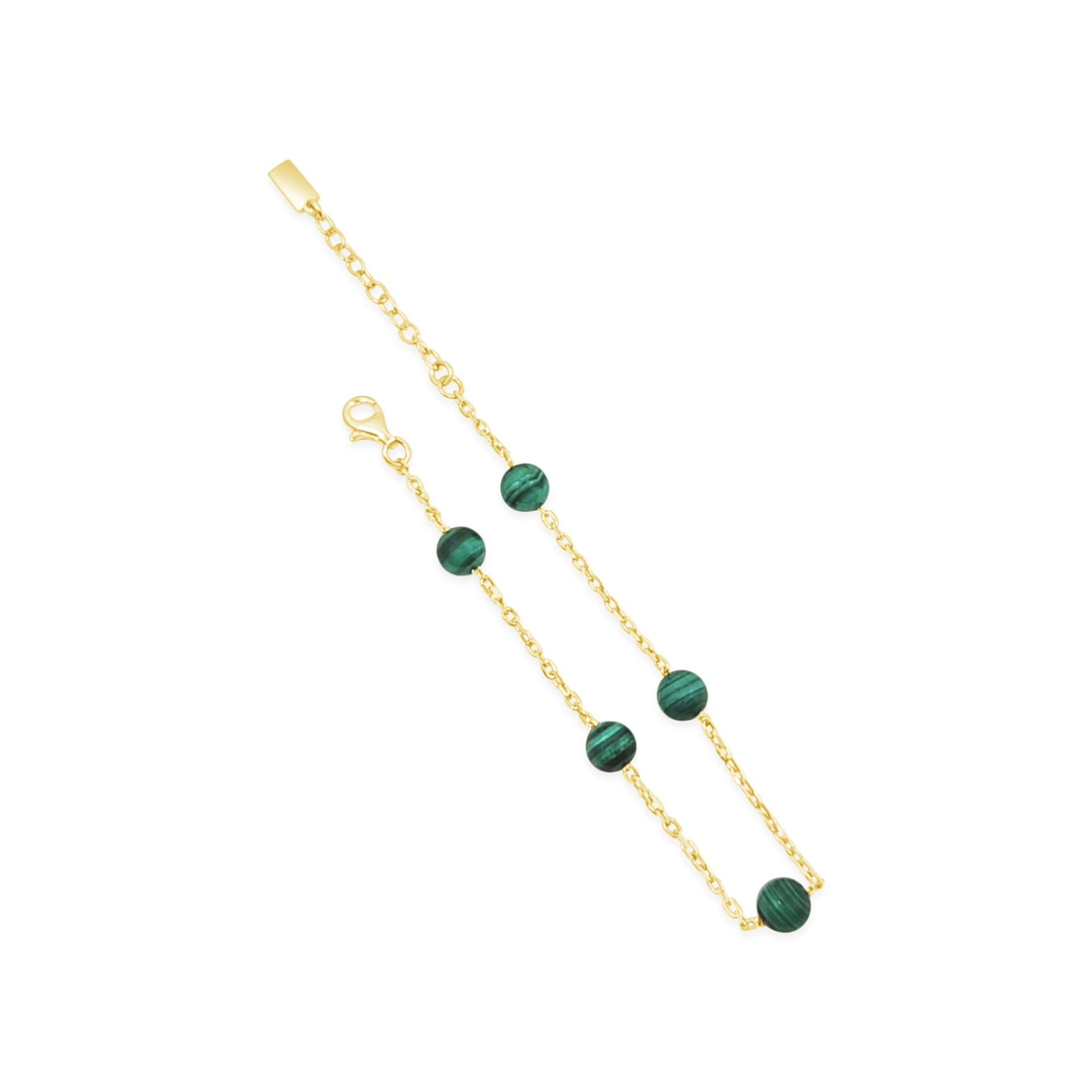 Malachite Orbit Bracelet-Gold