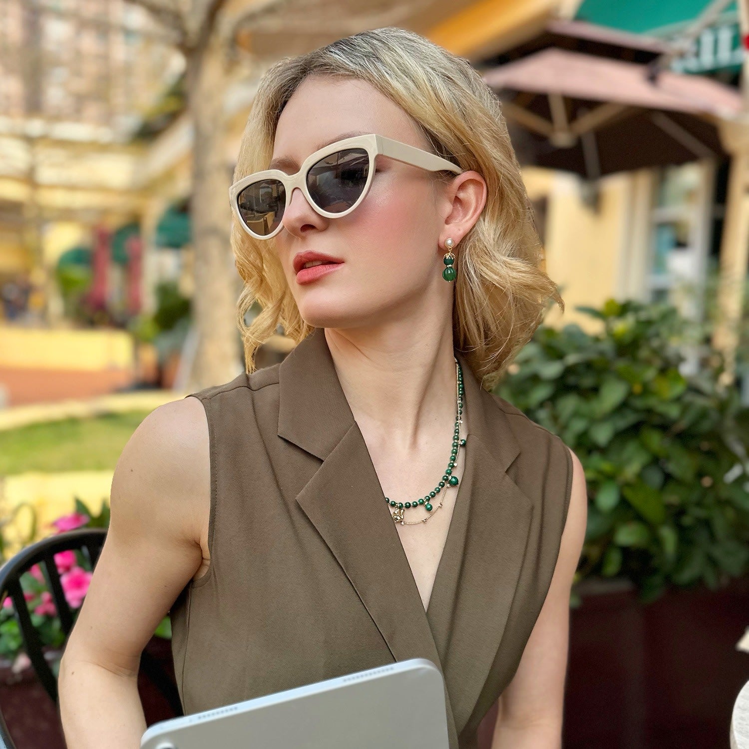 Malachite With Squirrel Pendant Necklace