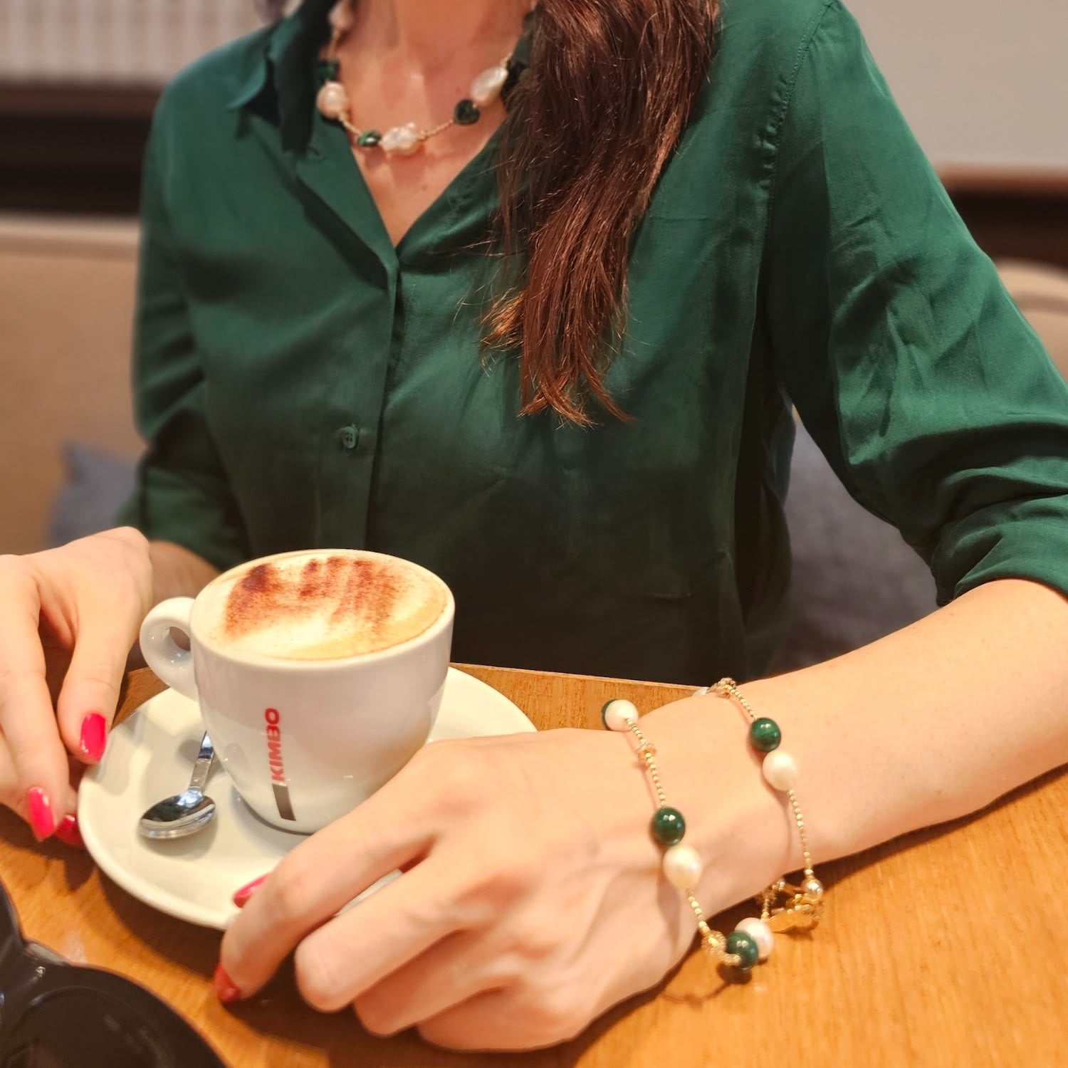 Malachite With Freshwater Pearls Versatile Choker Or Bracelet