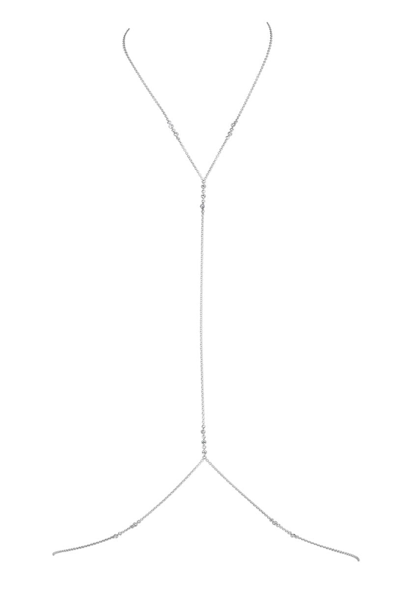 Mallory Cz Gemstone Silver Body Chain