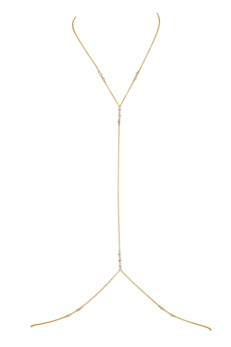 Mallory Cz Gemstone Gold Body Chain