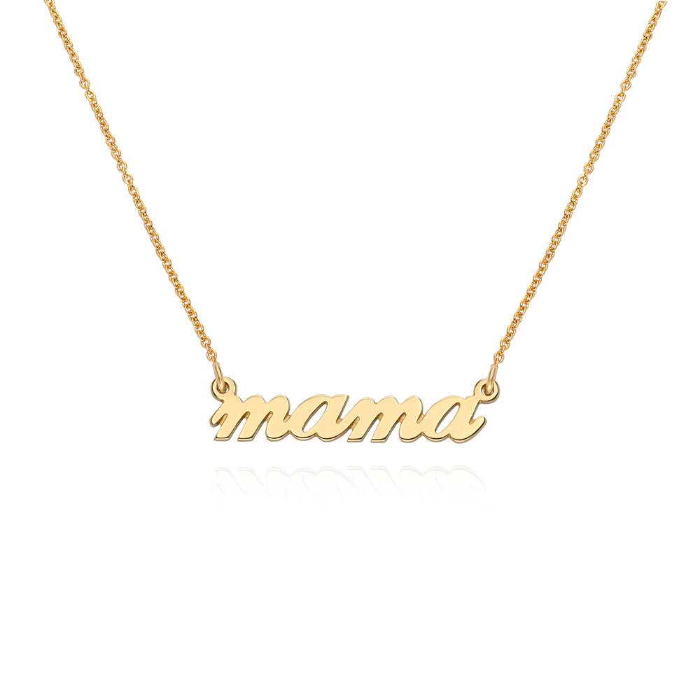 Mama Cursive Necklace in 18K Gold Plating
