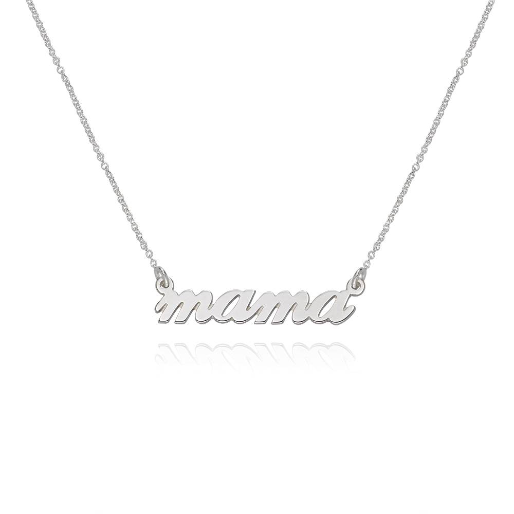 Mama Cursive Necklace in Sterling Silver