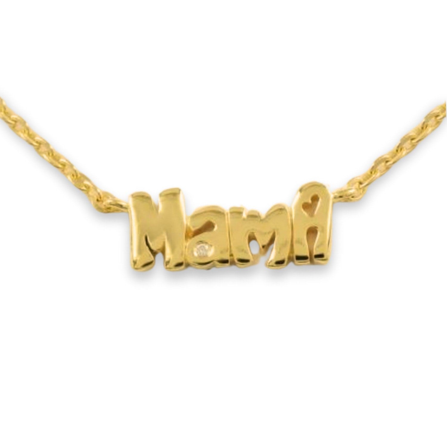 Mama I Necklace, Gold Vermeil