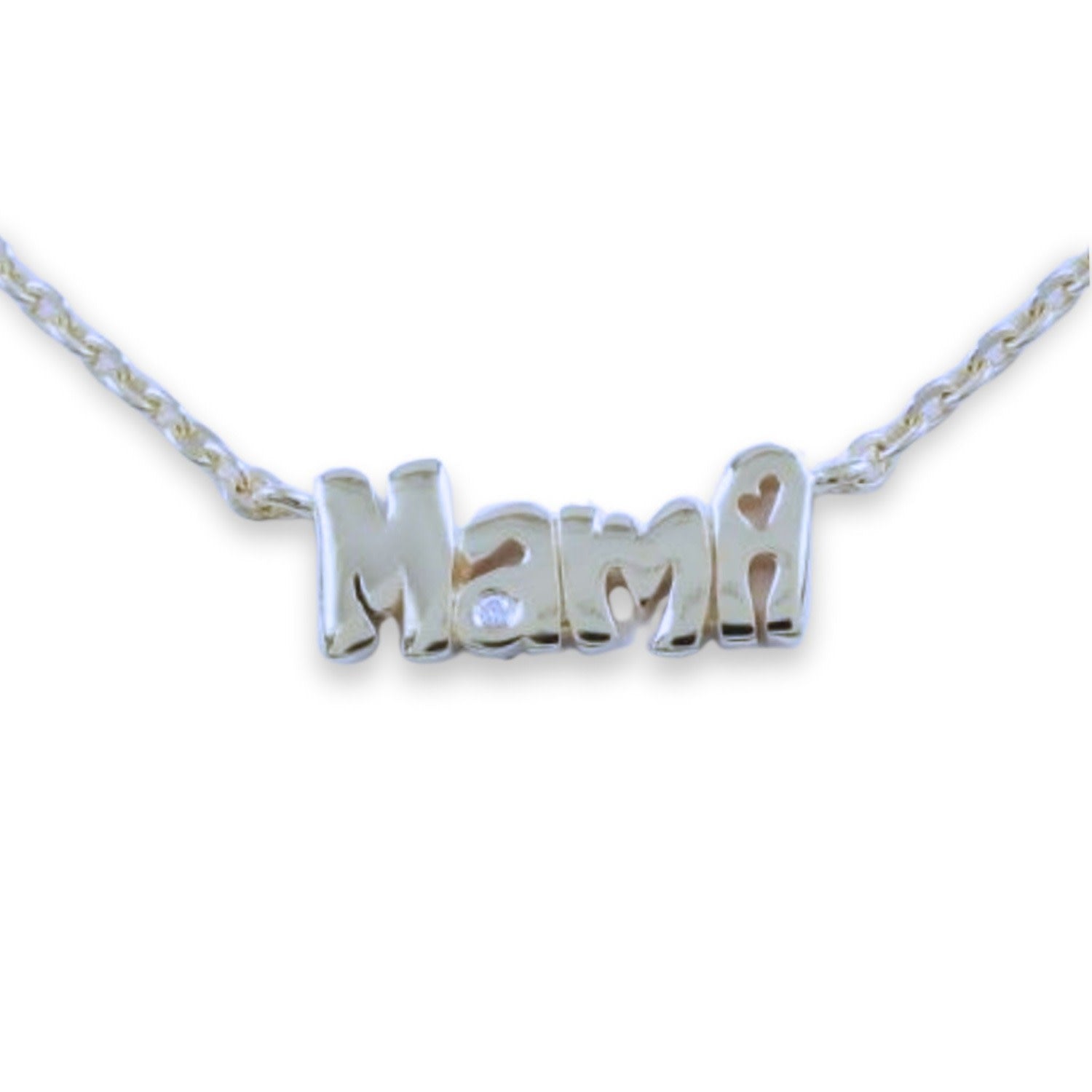 Mama I Necklace, Sterling Silver