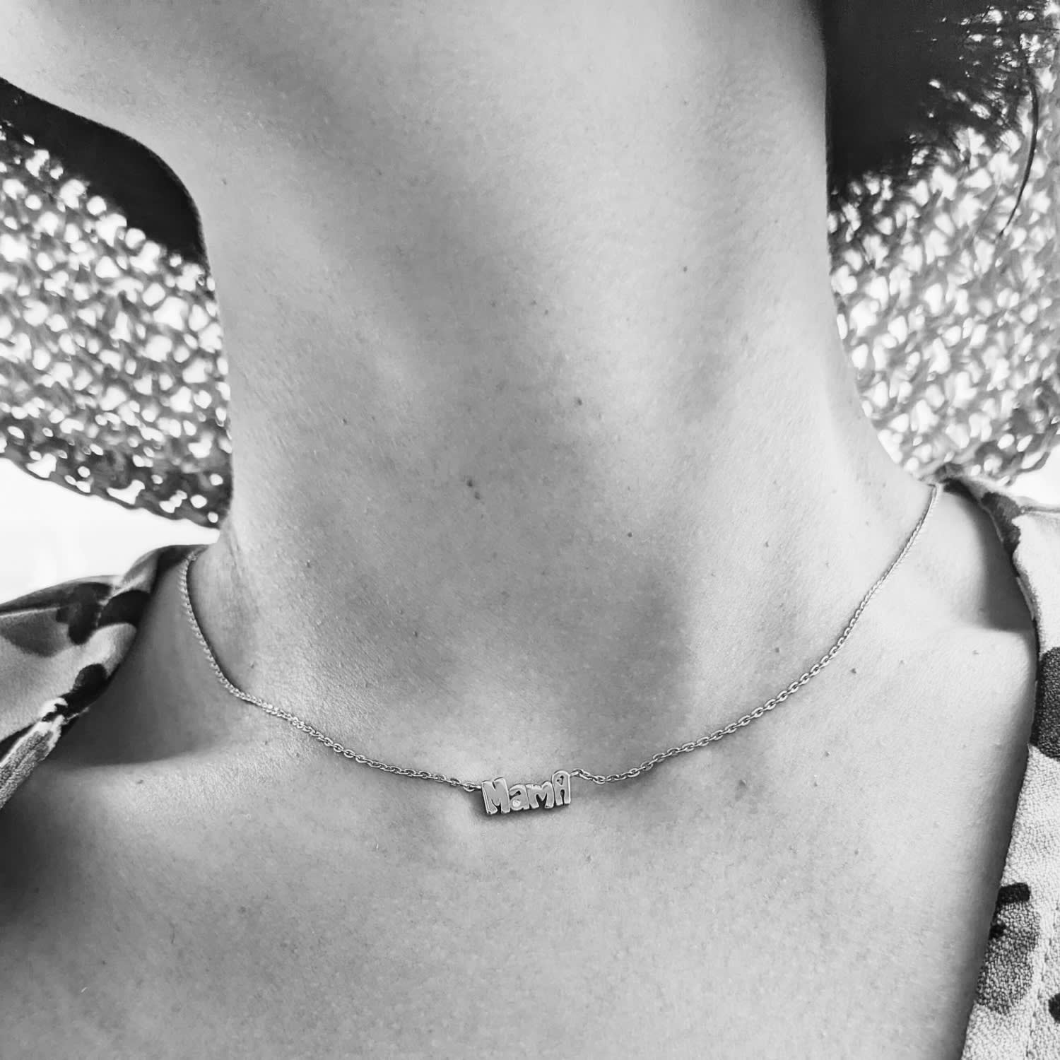 Mama I Necklace, Sterling Silver