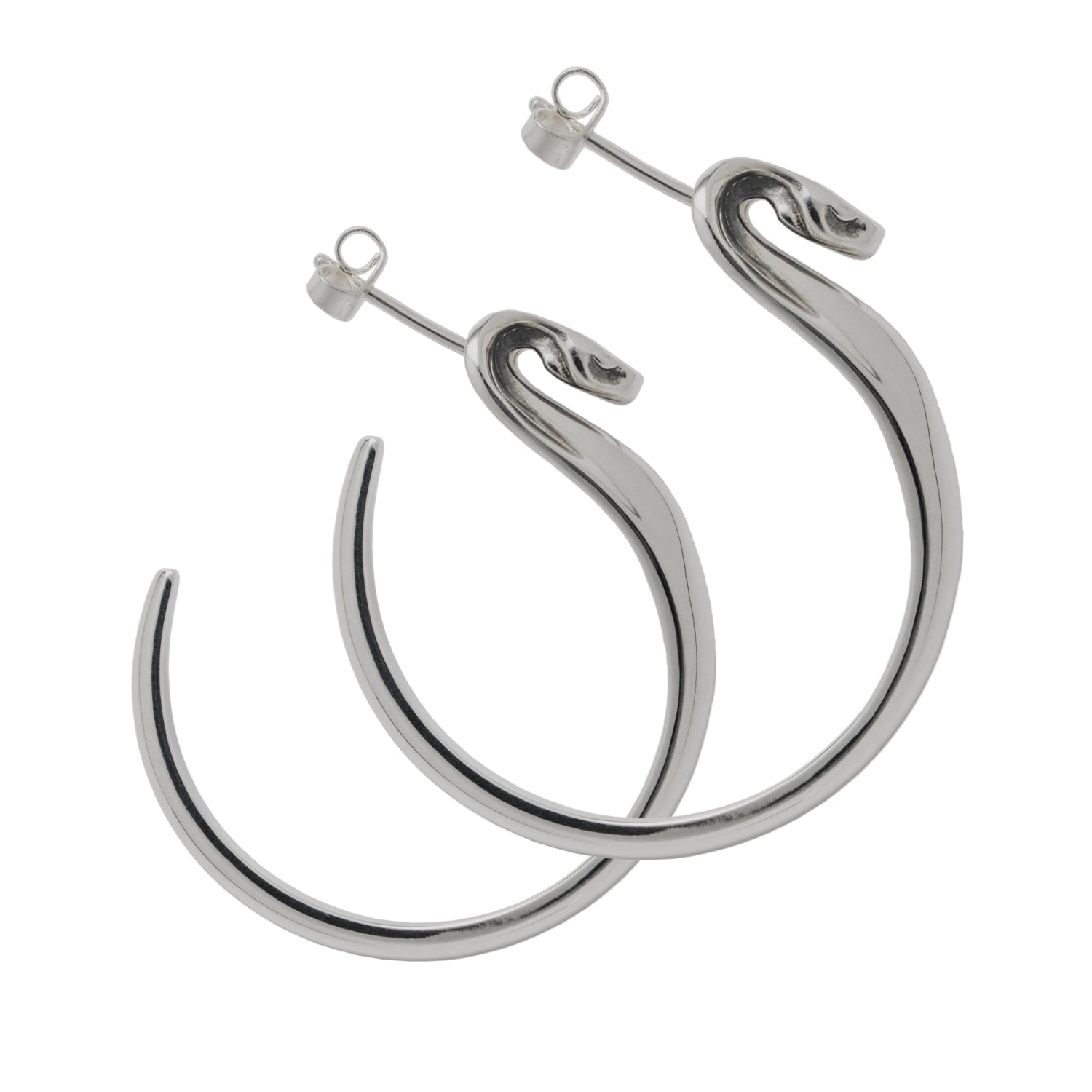 Manasa Silver Hoop Earrings