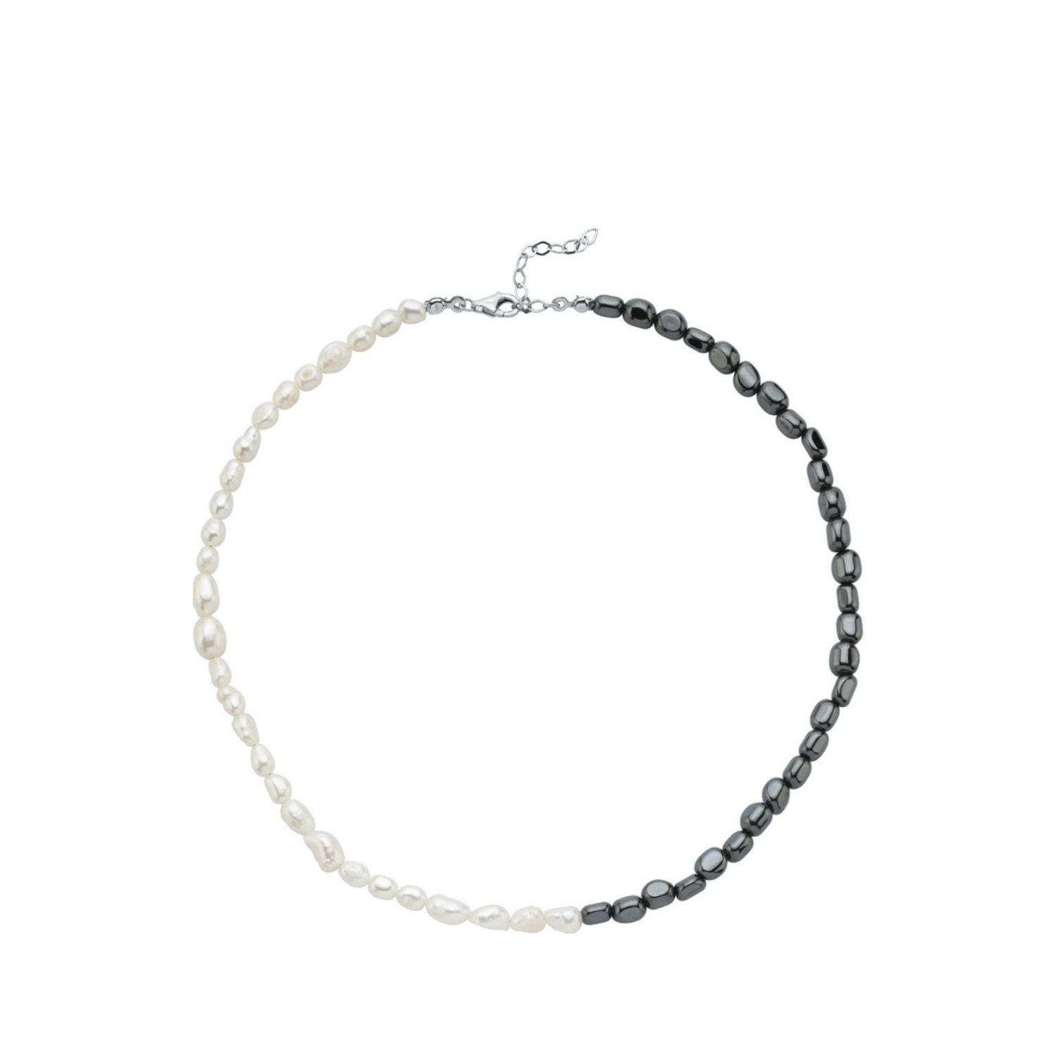 Maori Black White Pearl Necklace