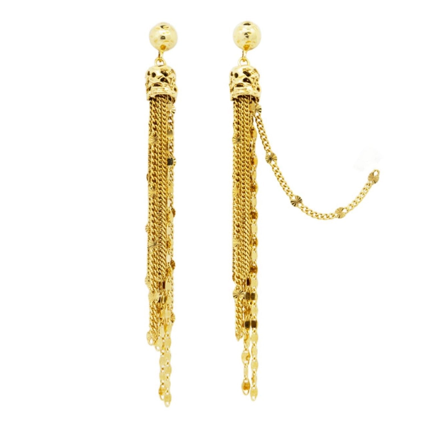 Marrakech Earrings Gright Drop Earrings In Sterling Silver, Gold Plated Vermeil