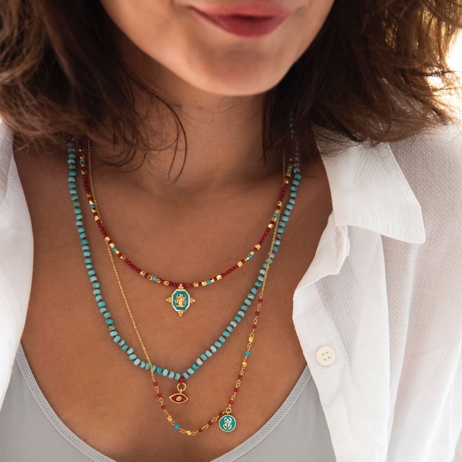 Marbella - Turquoise Mala Necklace