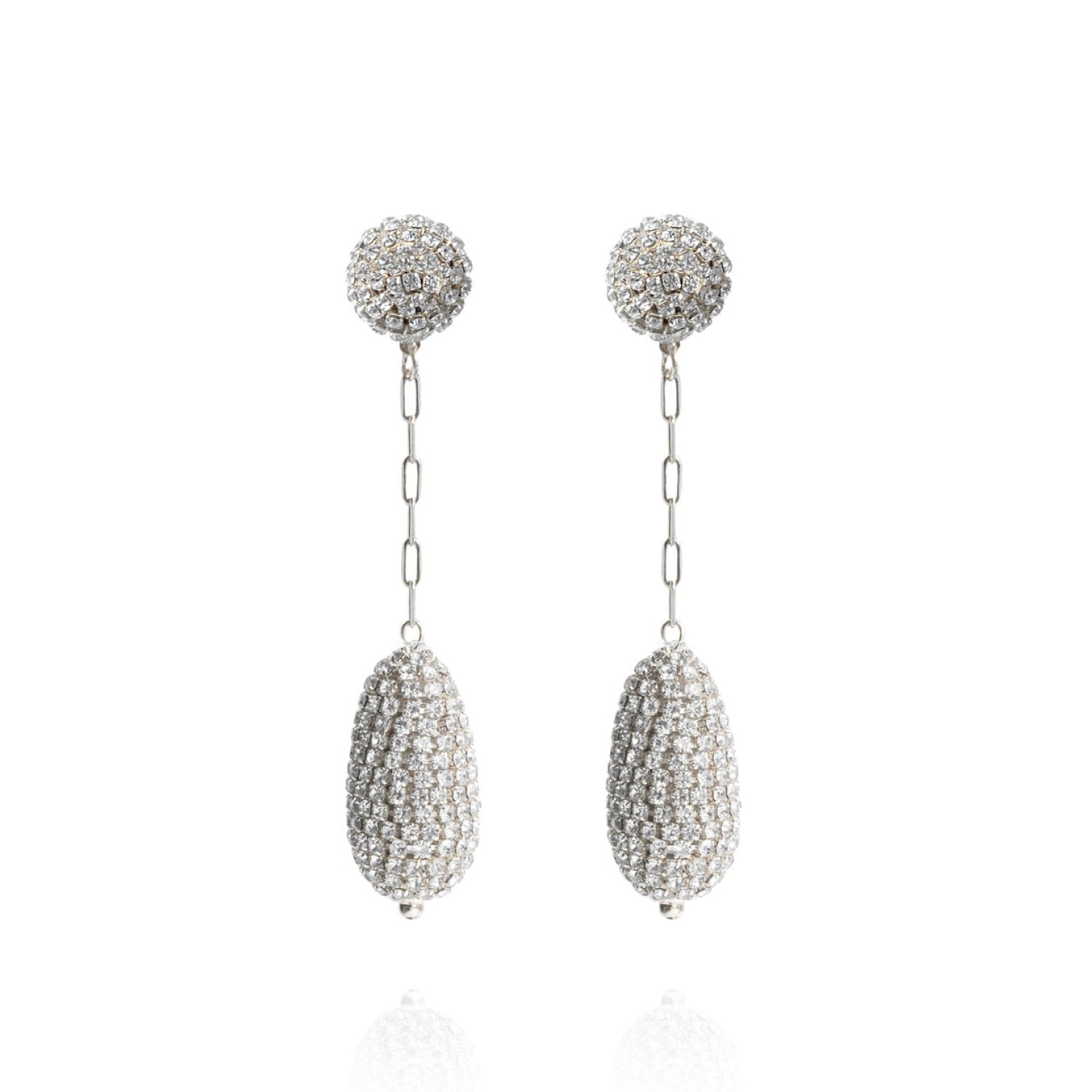 Marcelle Earrings In Short Silver Drop