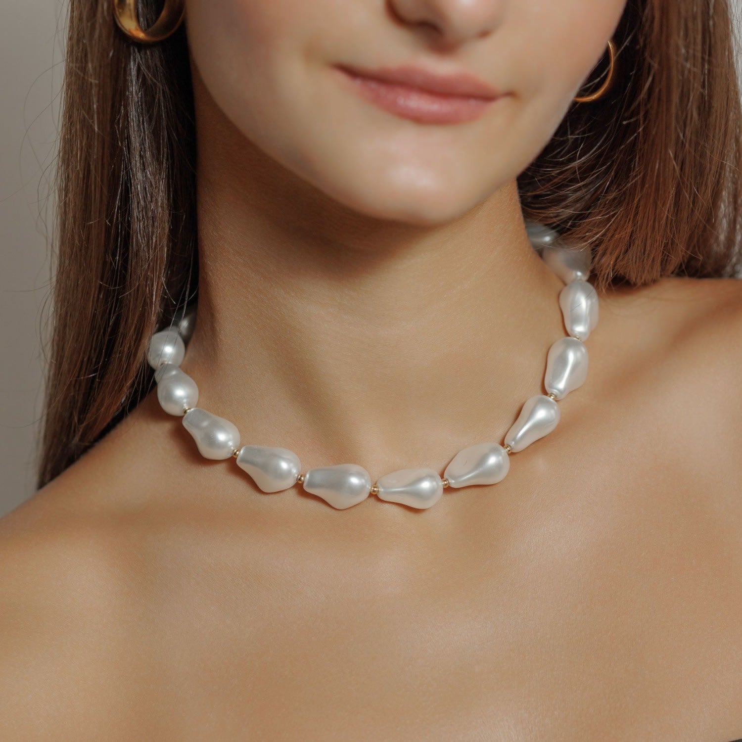 Margaret Faux Baroque Choker Necklace