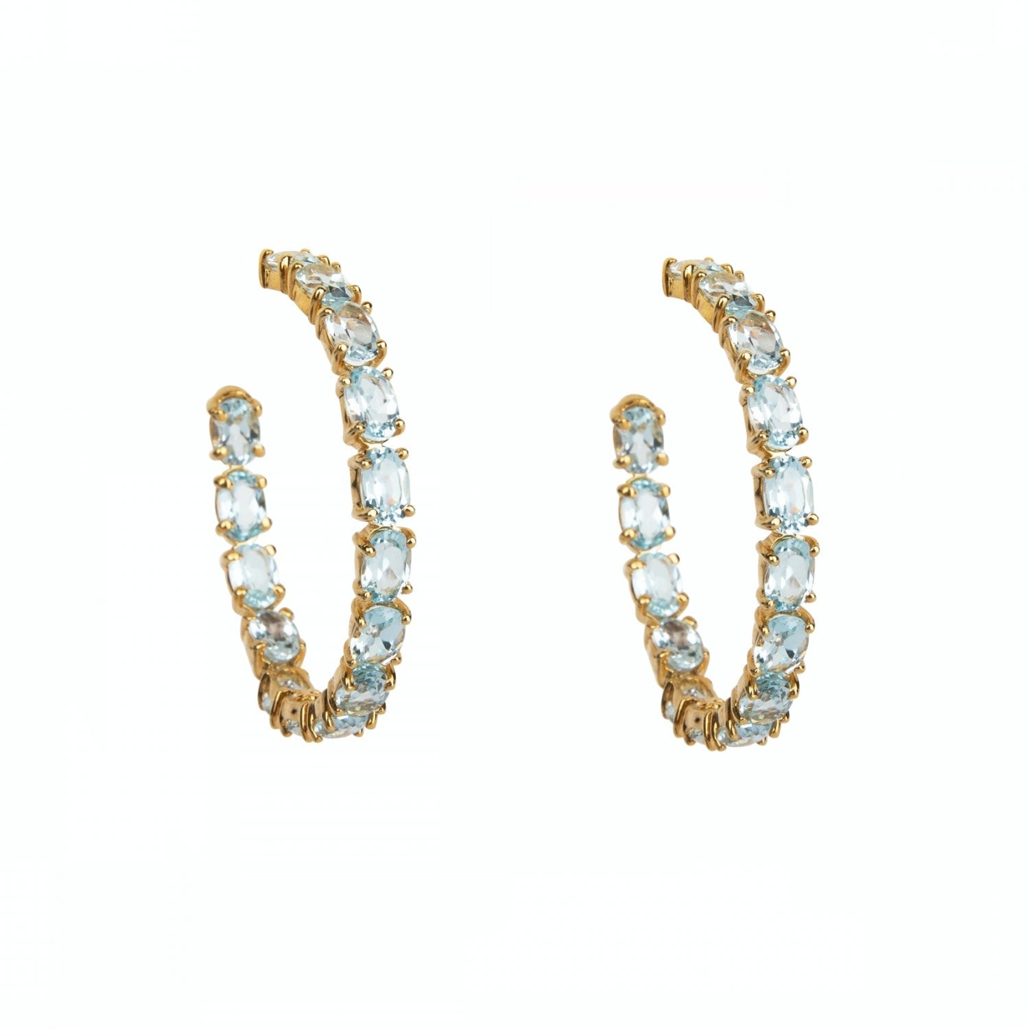 Margaret Hoops Blue Quartz