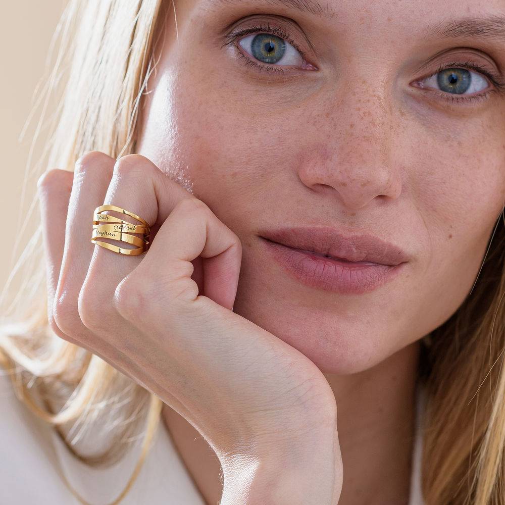 Margeaux Custom Ring in Gold Vermeil - Grandma Ring - Personalized Ring with Names for Grandma - Custom Gift for Wife