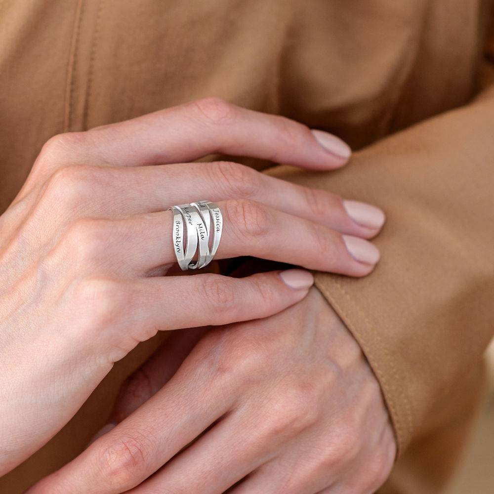 Mom Ring - Margeaux Custom Ring in Sterling Silver - Ring with Names for Grandma - Gift for Mom - Name Jewelry