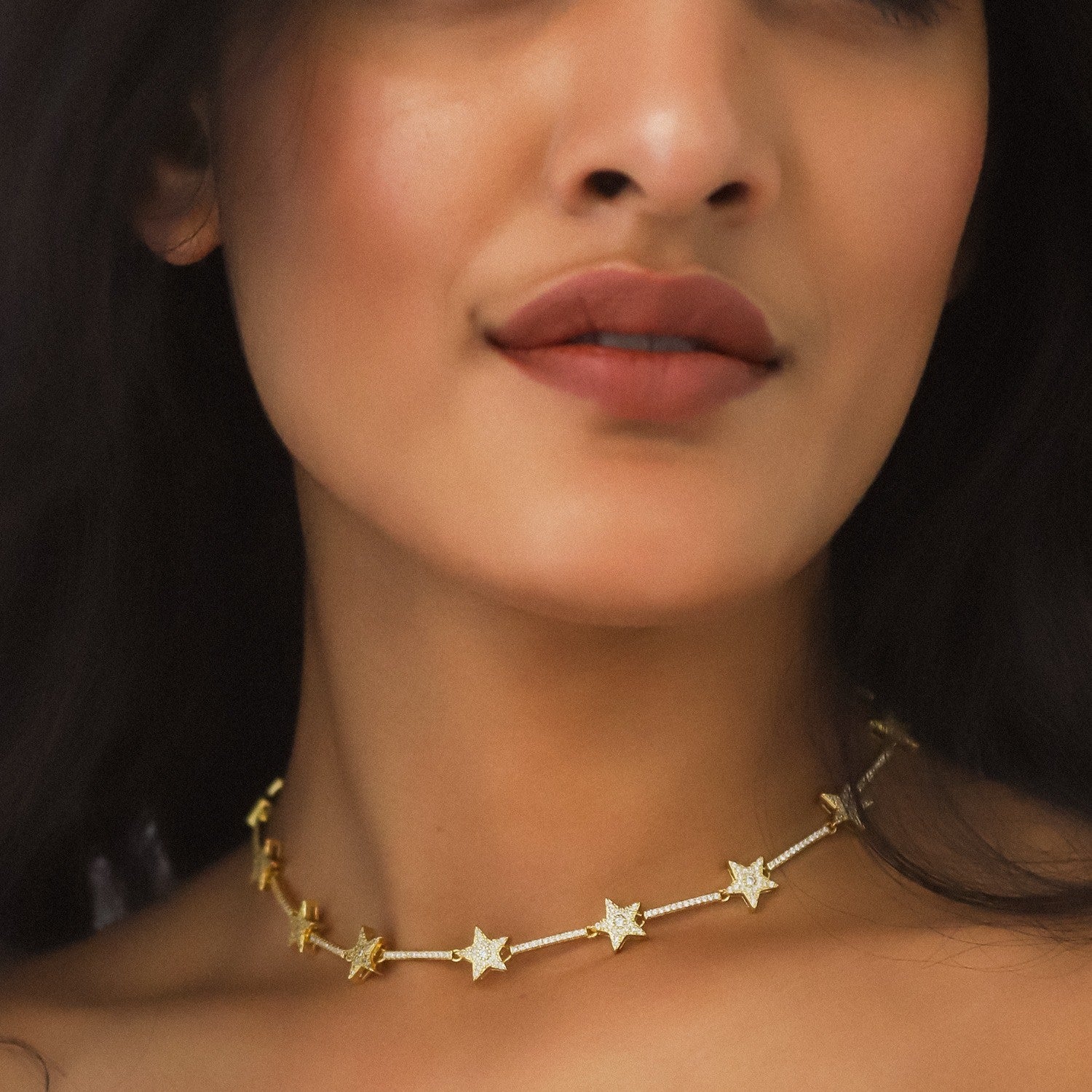 Margot Sparkling Star Choker | Gold Plated