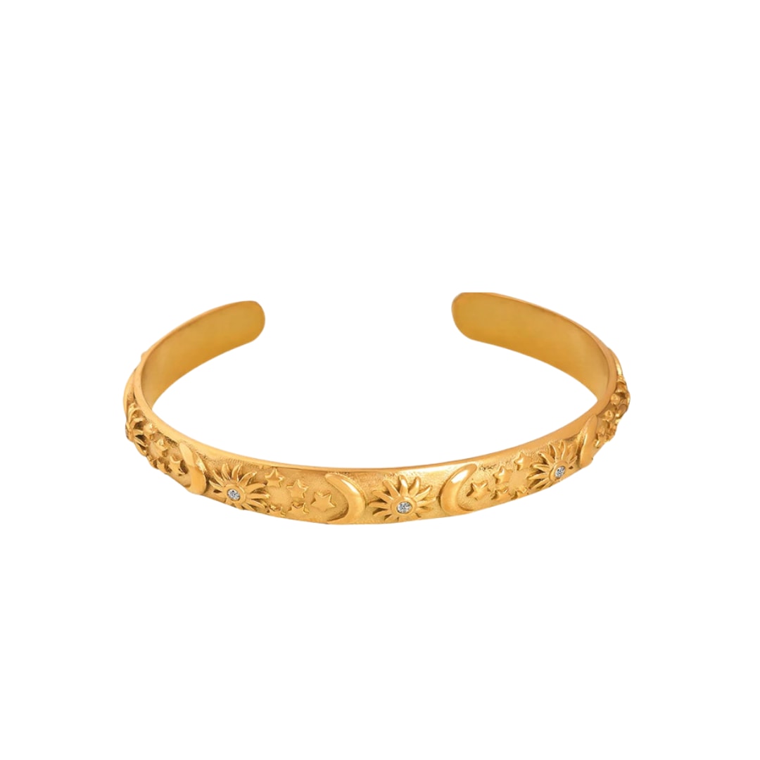 Maria's Celestial Bangle In Gold
